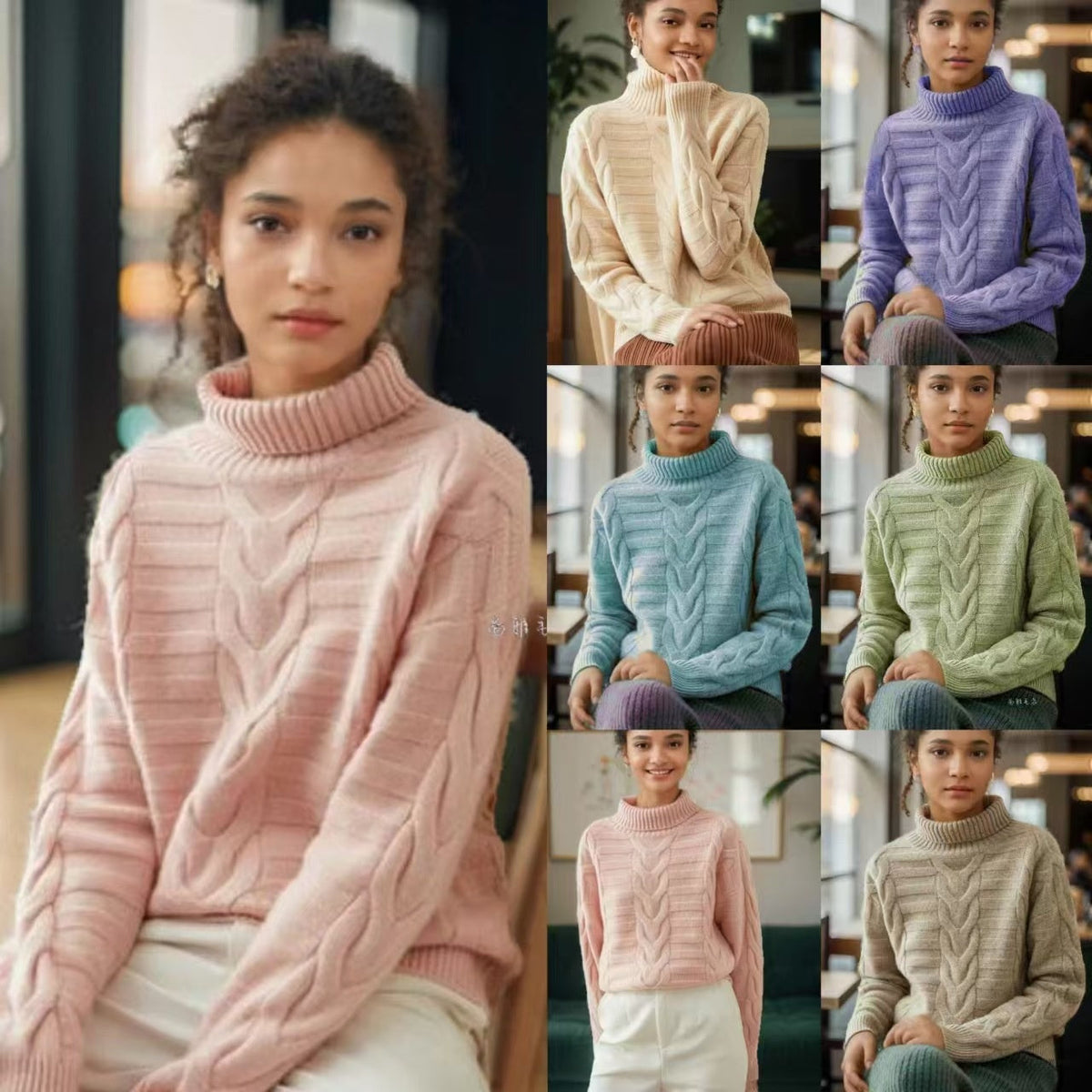 New Semi-high-neck Knit Sweater Stylish Classy And Elegant