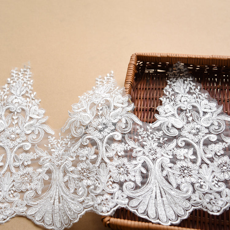 Original White Embroidery Lace Wedding Dress Accessories