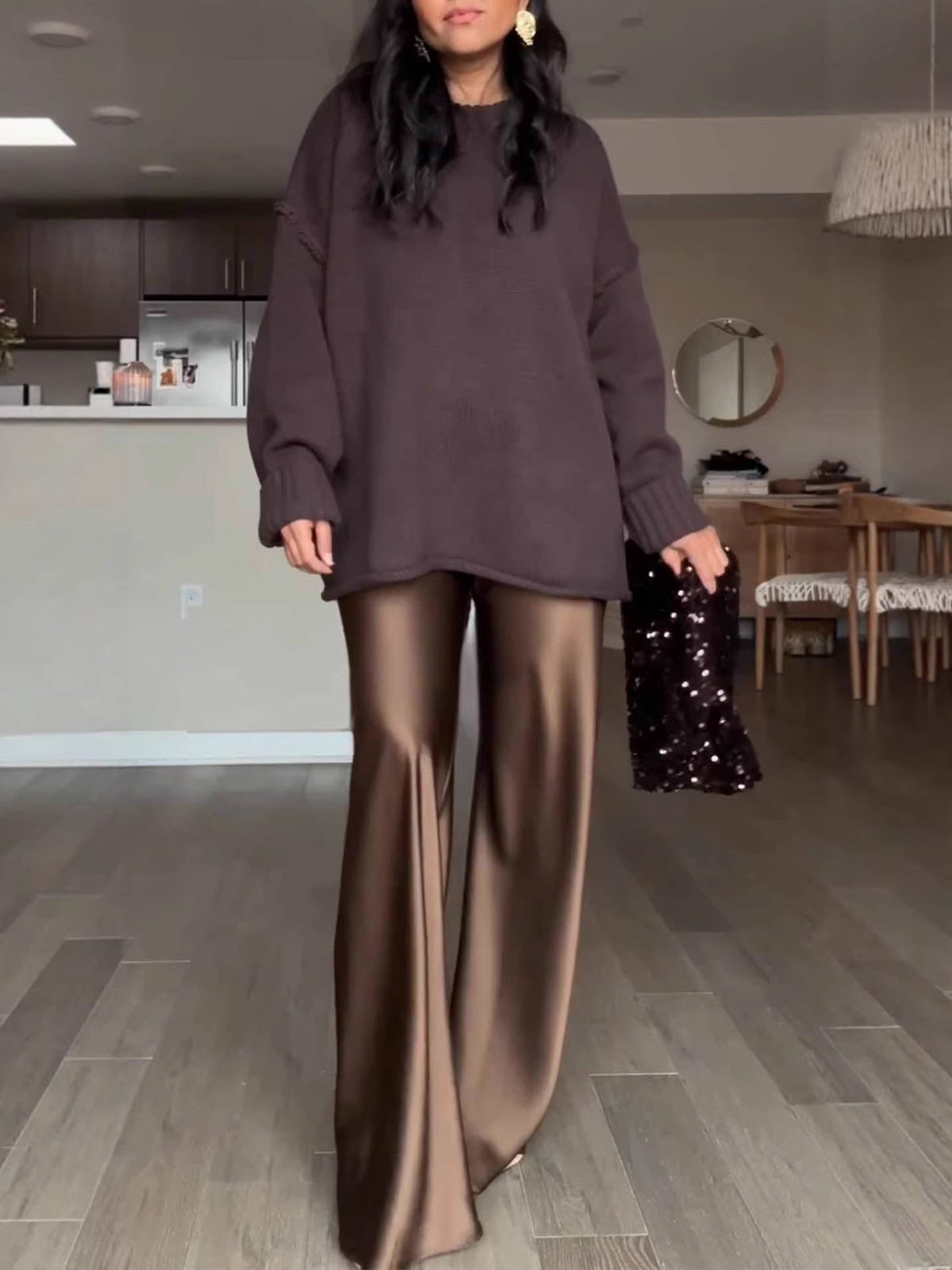High-grade Sense Of Drooping Bell-bottoms