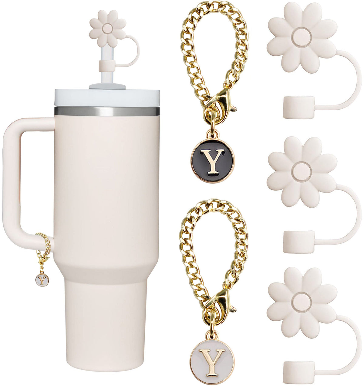 Tumbler Letter Handle Charms - 5PCS