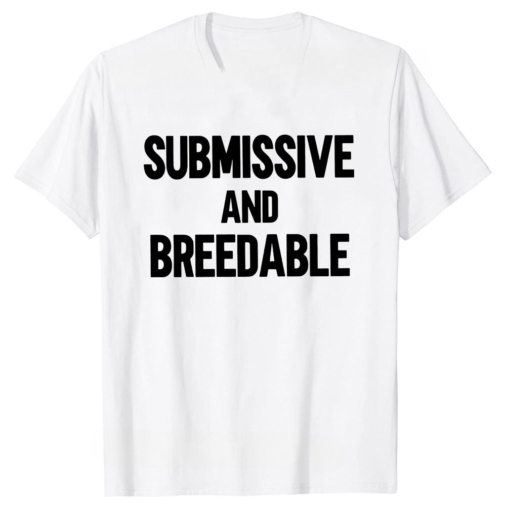 Obedient And Reproducible T-shirt Funny Humor Pure Cotton Neutral