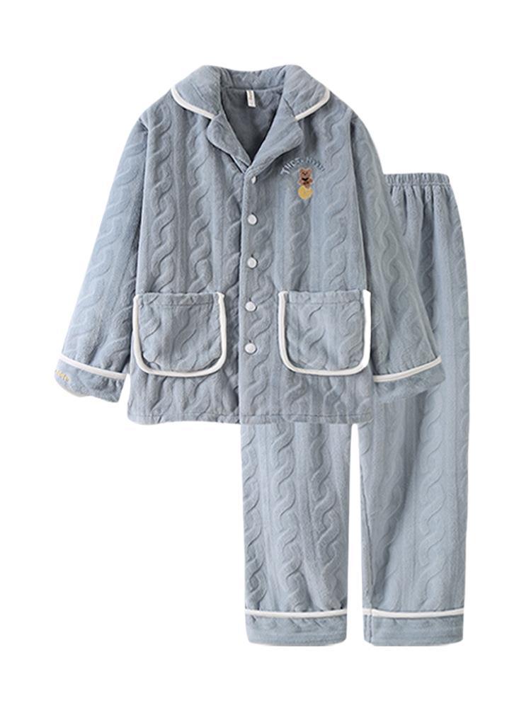 Couple Thickened Men's Coral Fleece Home Wear Suit Autumn And Winter