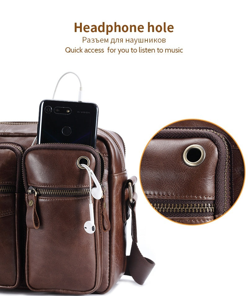 Men's Leather Messenger Bag