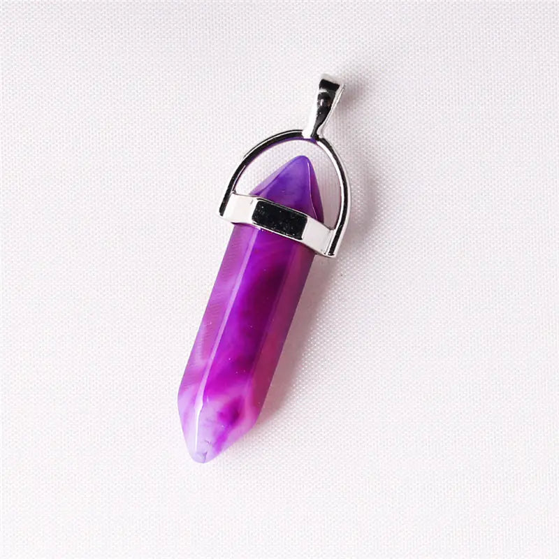 Style Loft Collection Natural Stone Crystal Agate Pendant