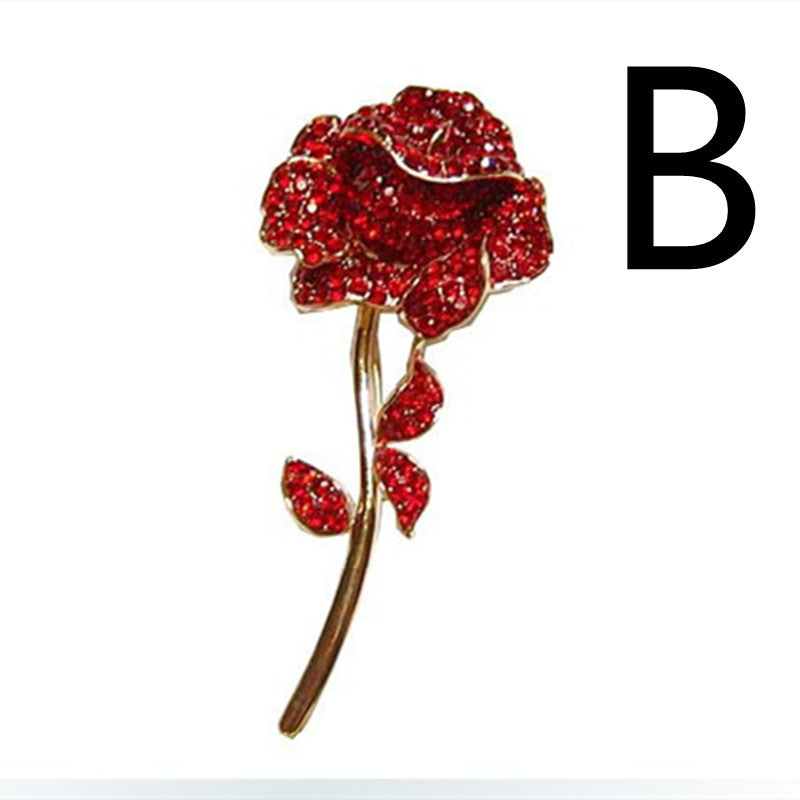 Ladies Zircon Brooch Dress Jacket Accessories