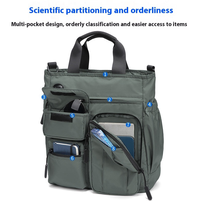 Multi-layer Business Shoulder Bag for Men