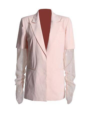 Ladies' Long Sleeve Suit Jacket with Bright Diamonds