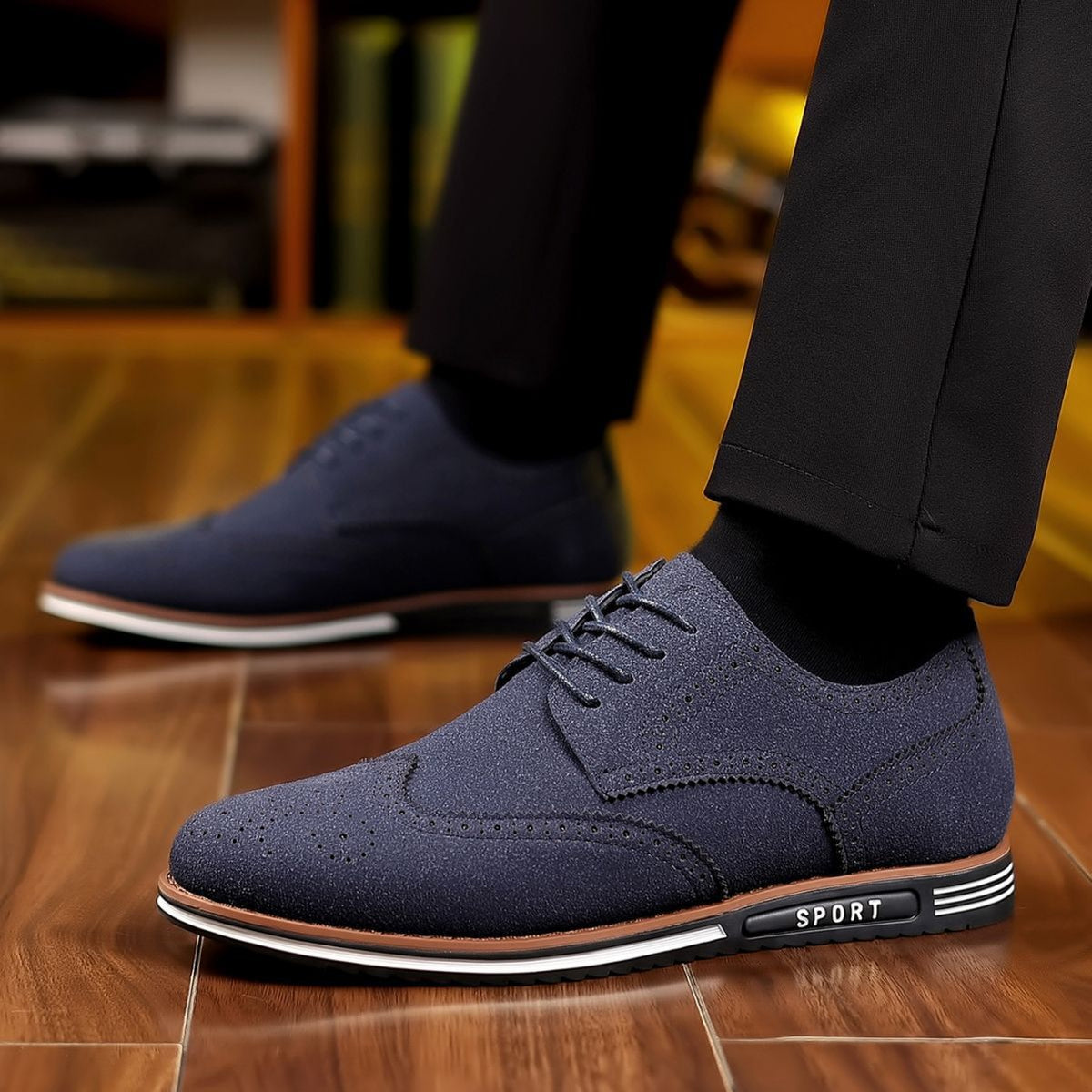New Men's Casual Matte Low-top Suede Leather Shoes