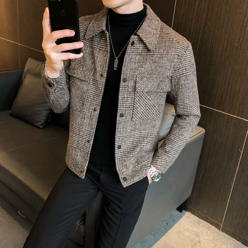 Men's Slim Fit Fashion Jacket - Trendy Thick Design