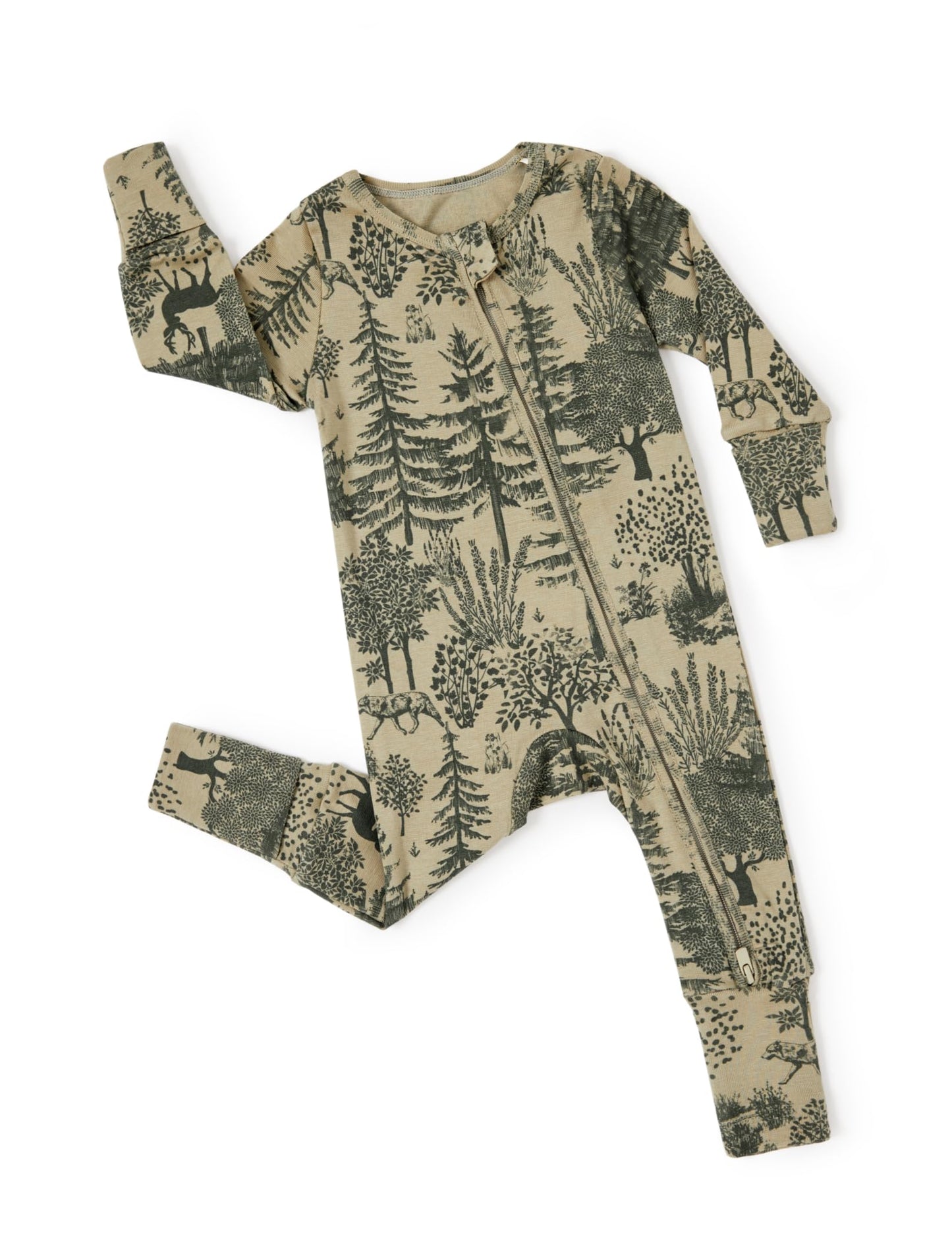 PATPAT Baby Footie Pajamas - Premium Tencel Lyocell & Wool Romper with 2-Way Zipper