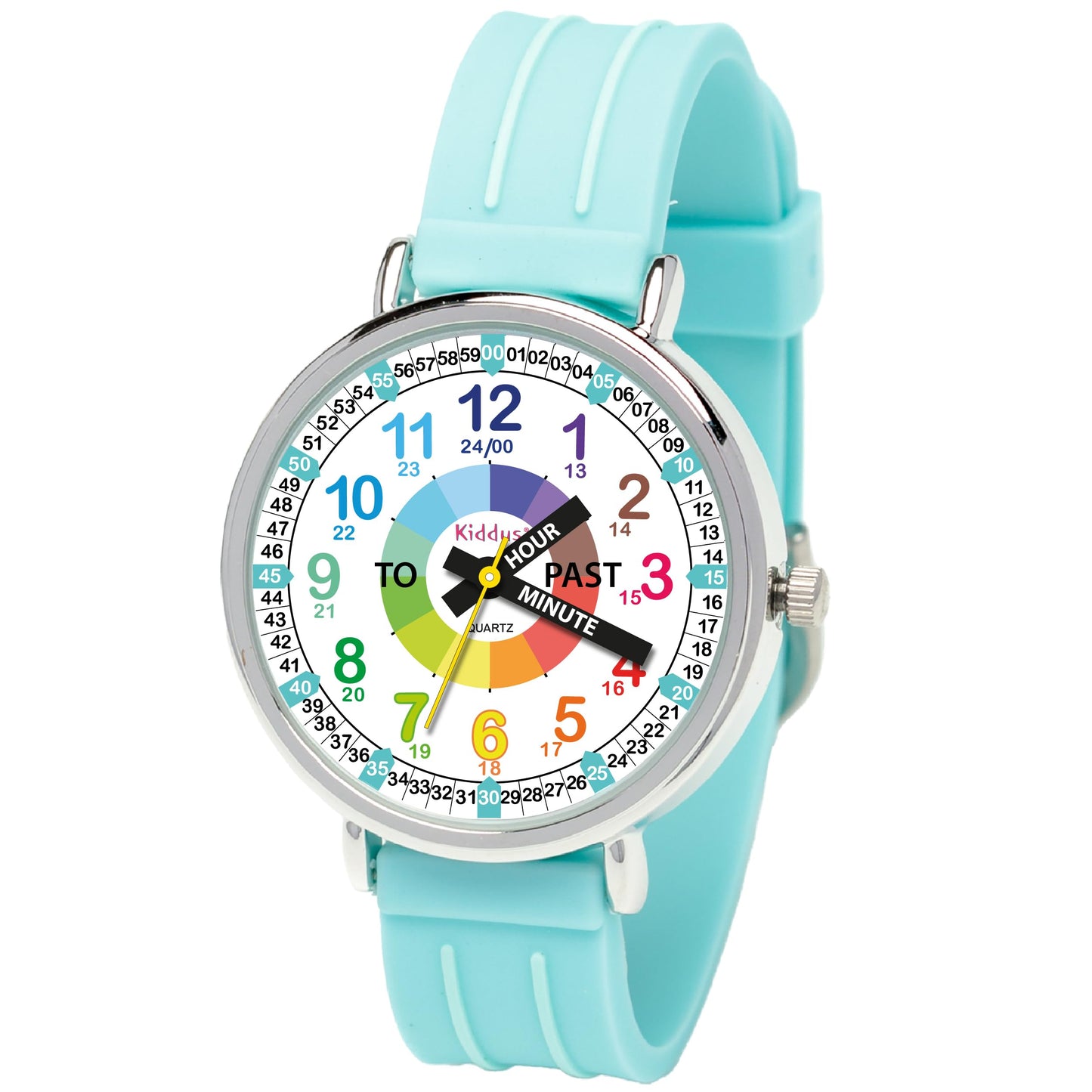 Kids Time Teacher Watch - Educational Analog Watch with Japanese Quartz Movement Ages 5-12