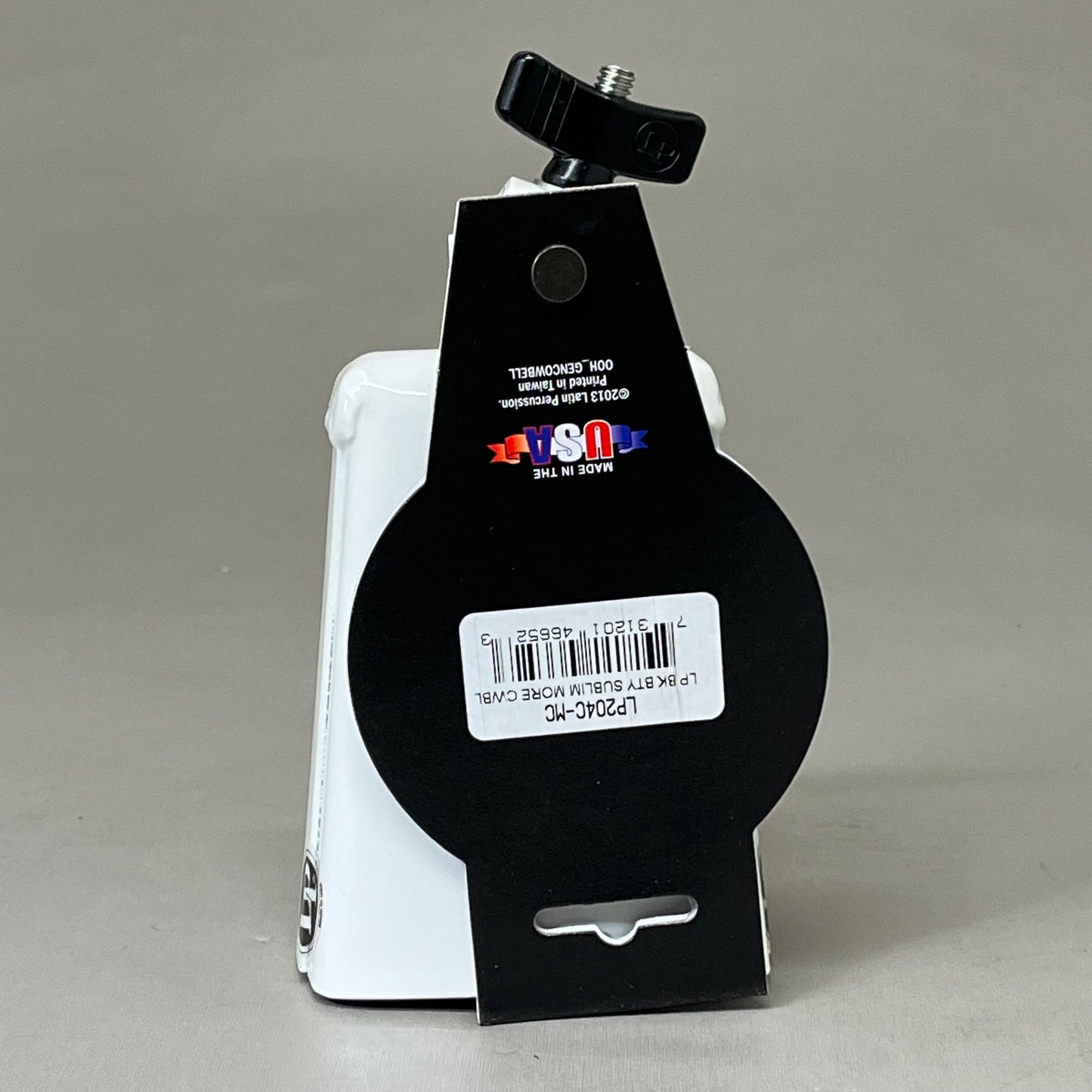 LP Mountable Collect-A-Bell More Cowbell 5" Fits 3/8" Dia rods White LP204C-MC