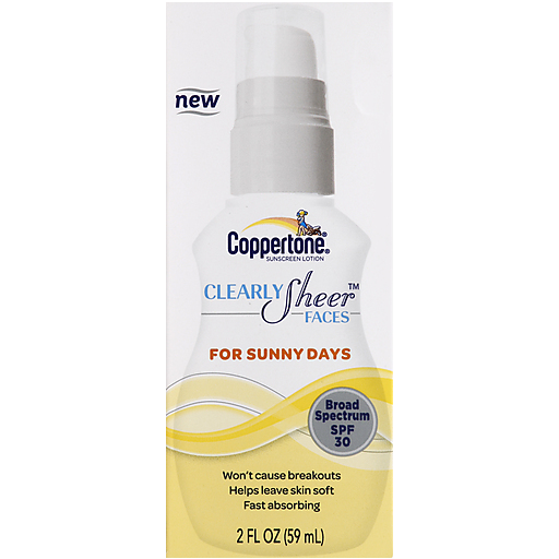 Coppertone Coopertone Sunscreen Lotion Clearly Sheer Faces SPF 30