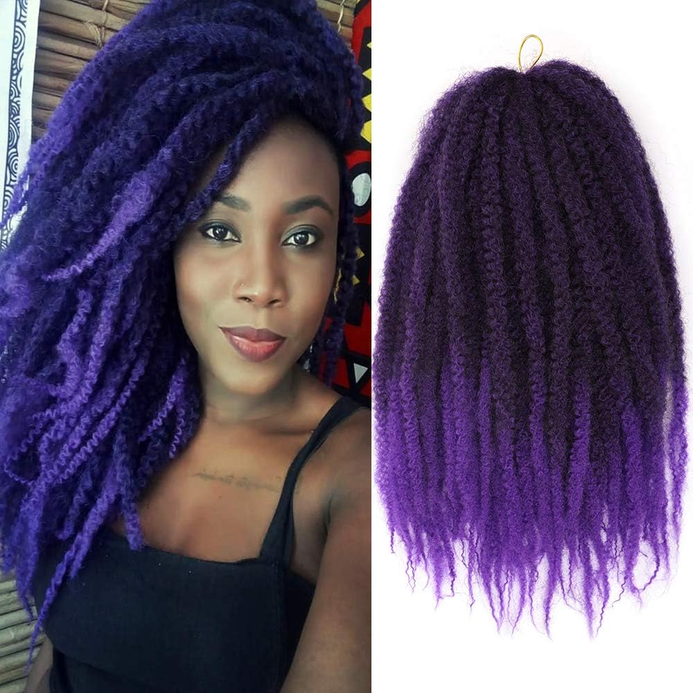 18 Inch Marley Hair for Braids | Afro Kinky Ombre | 30 Strands per Pack