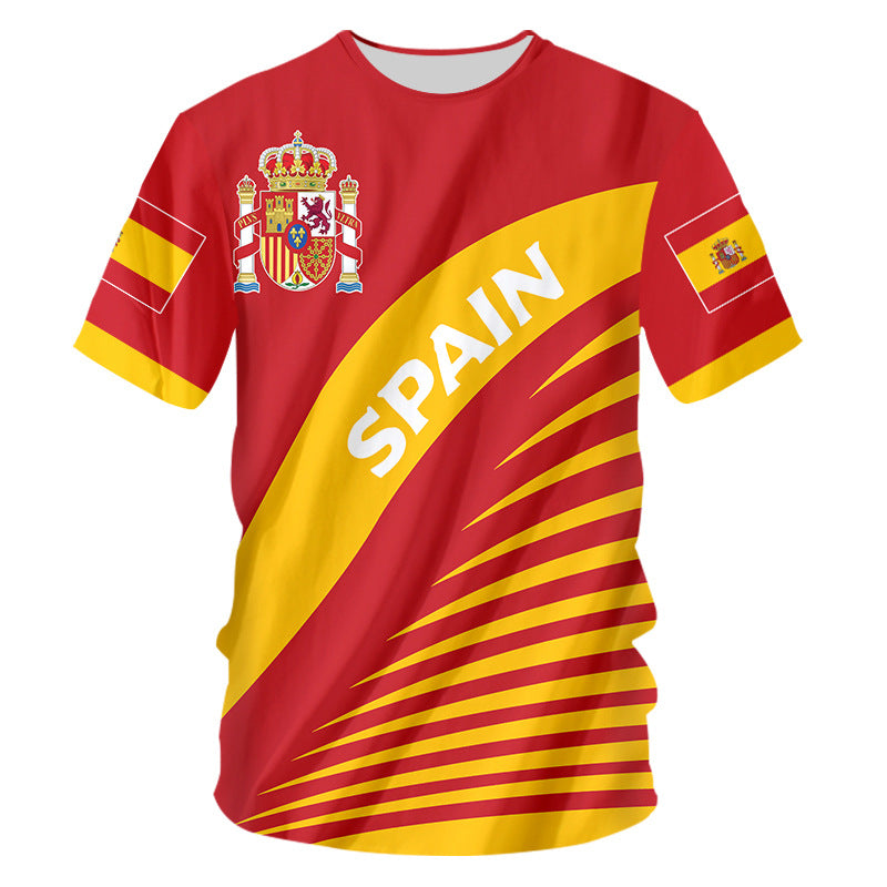 Digital Printing Couple Sports T-shirt American Football Short Sleeve
