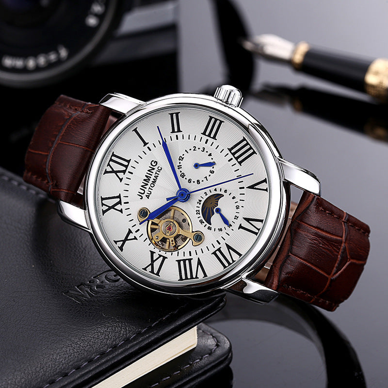 JUNMING Men's Roman Numeral Automatic Watch