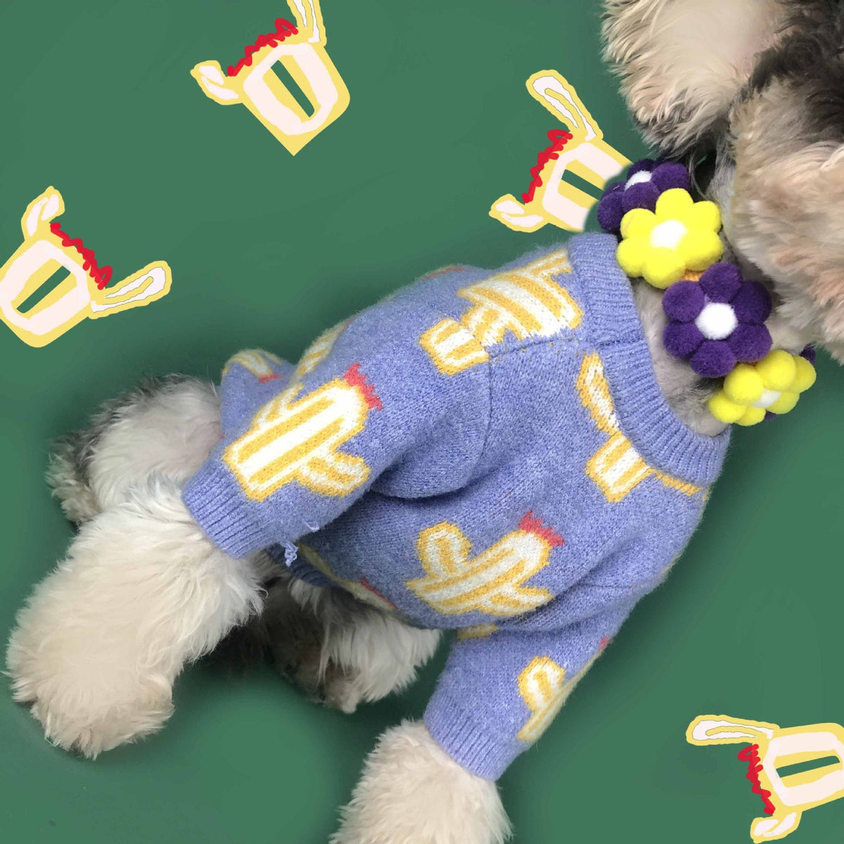 Pet cactus sweater