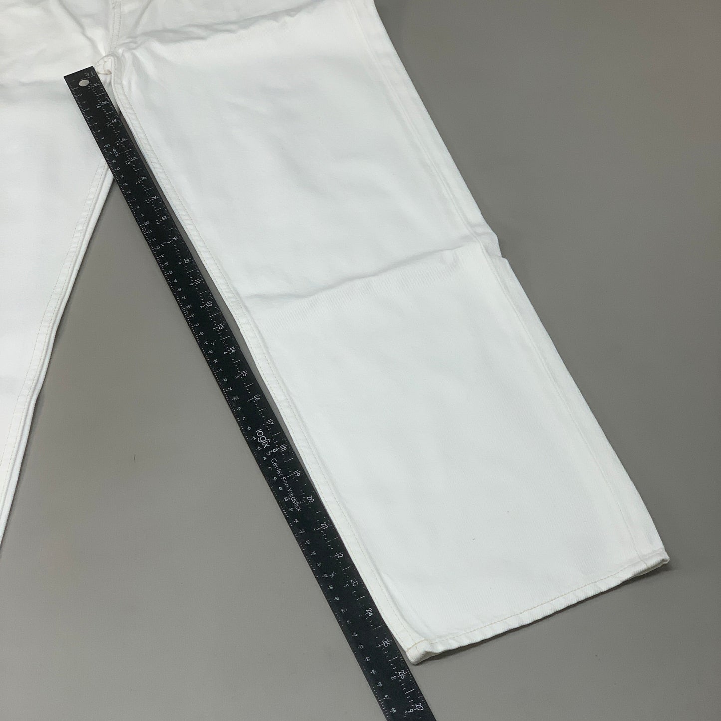 ETICA Tyler High Waist Straight Leg Ankle jeans Vintage White Size 25 EW180114A