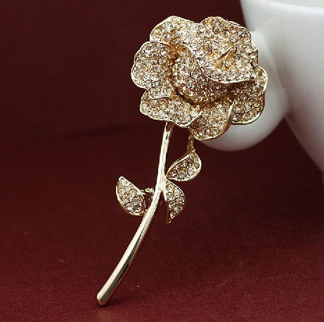 Ladies Zircon Brooch Dress Jacket Accessories