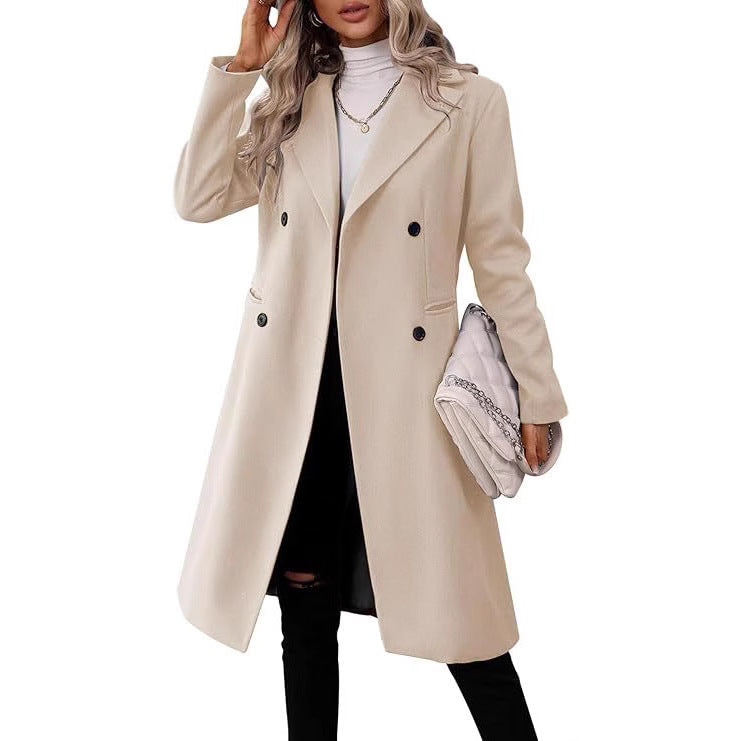 Autumn And Winter New Women's Clothing Long Woolen Coat Women