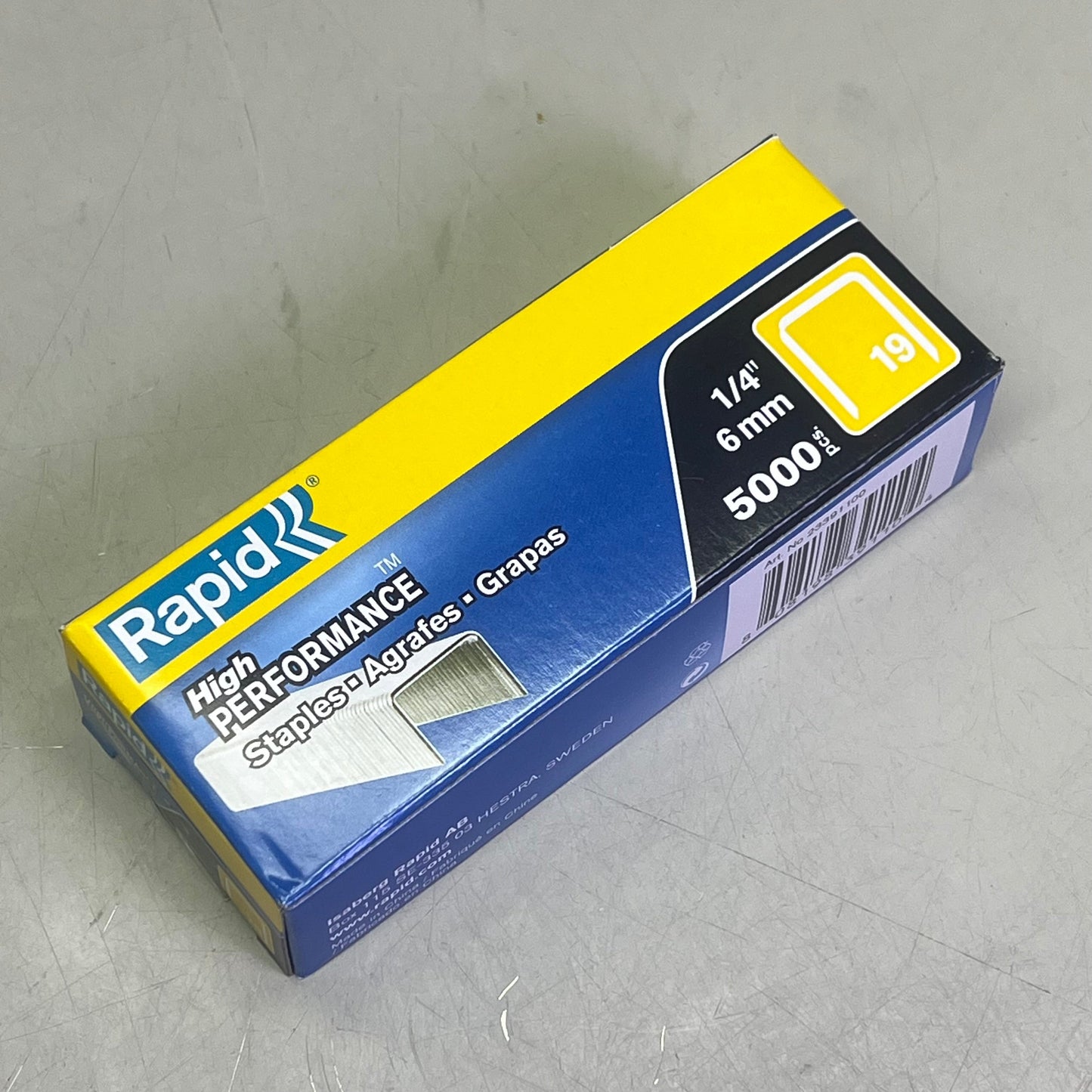 ZA@ RAPID (5 PACK, 5000 EACH) High Performance Staples 1/4" 6mm Silver 23391100