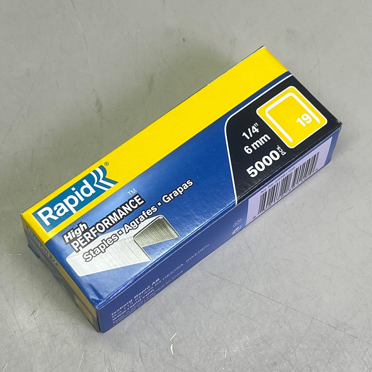 ZA@ RAPID (10 PACK, 5000 EACH) High Performance Staples 1/4" 6mm Silver 23391100 B