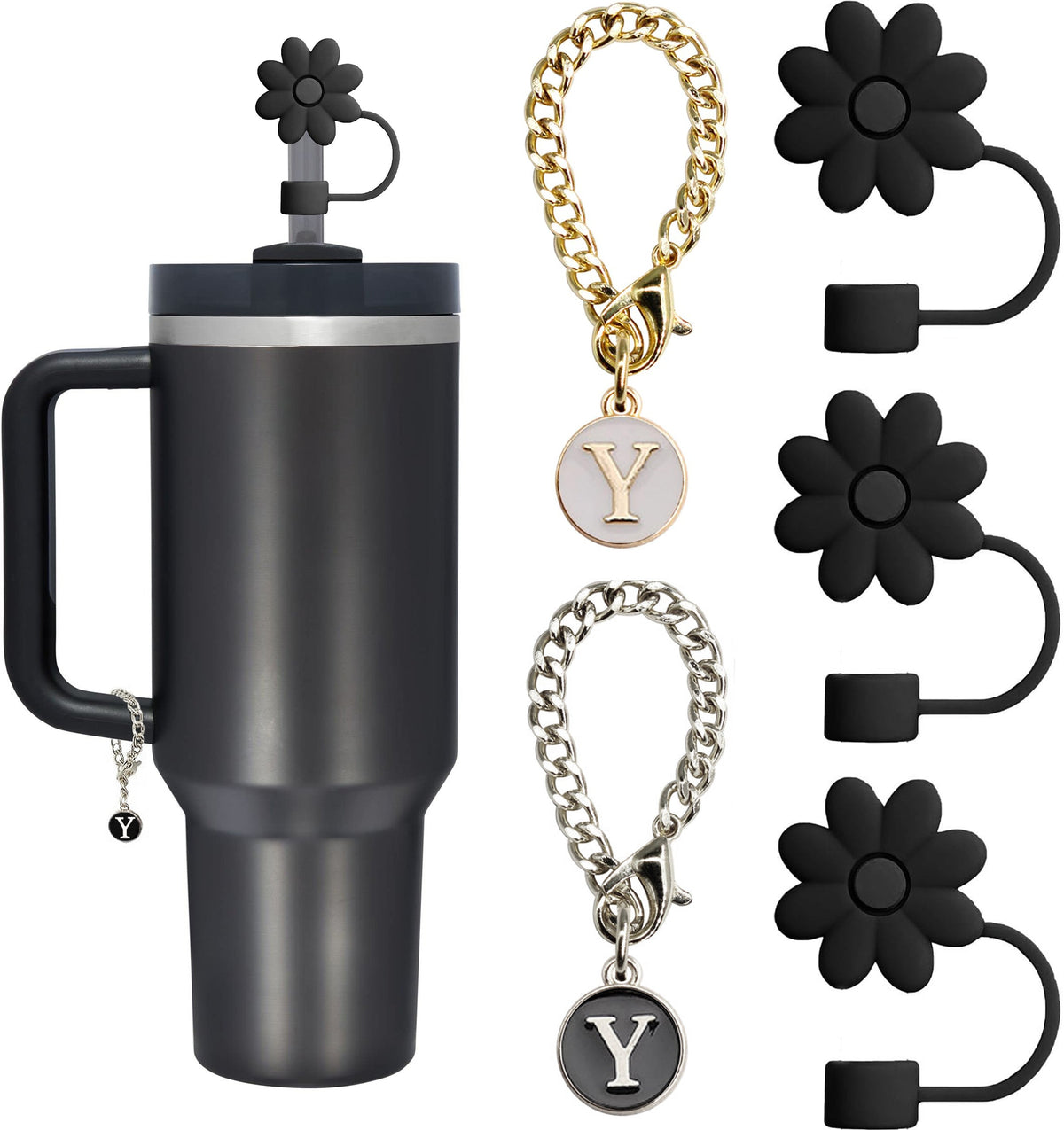 Tumbler Letter Handle Charms - 5PCS