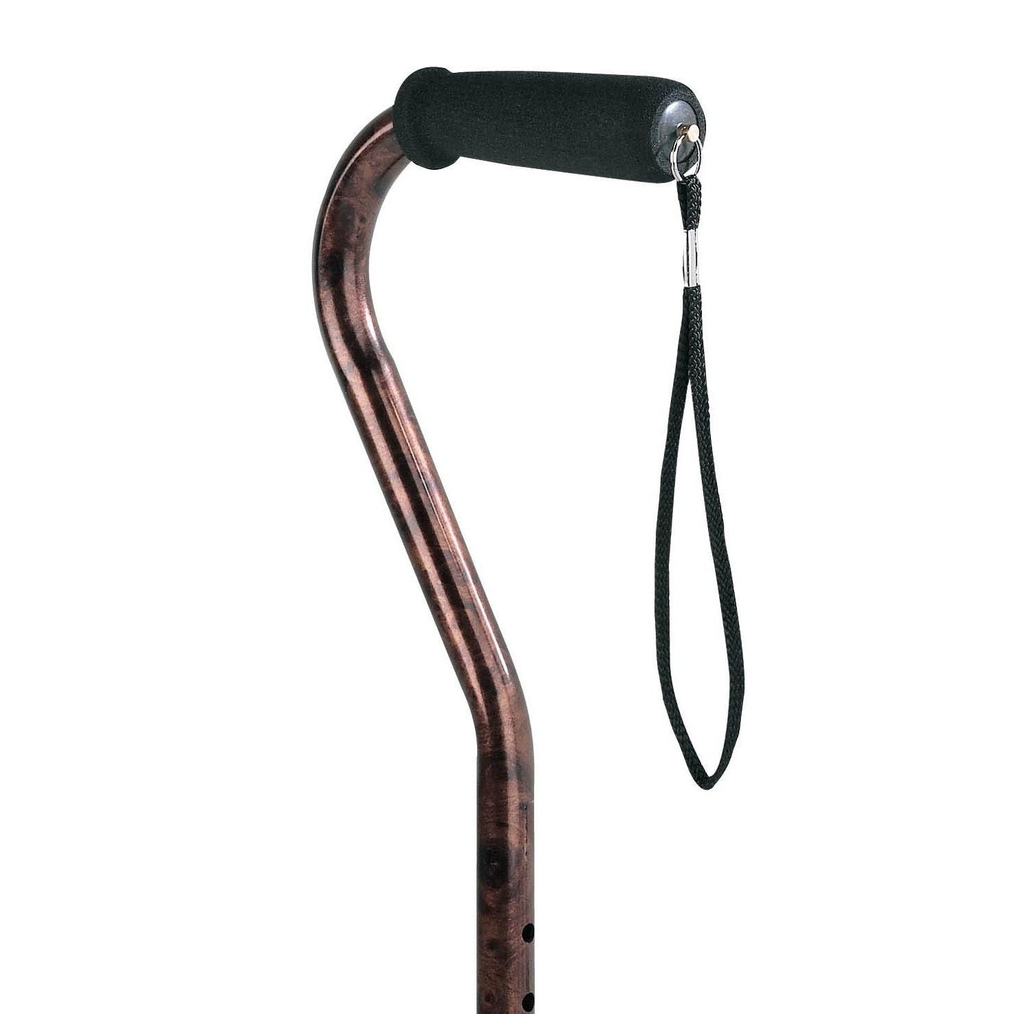 Carex Offset Designer Cane, Bronze