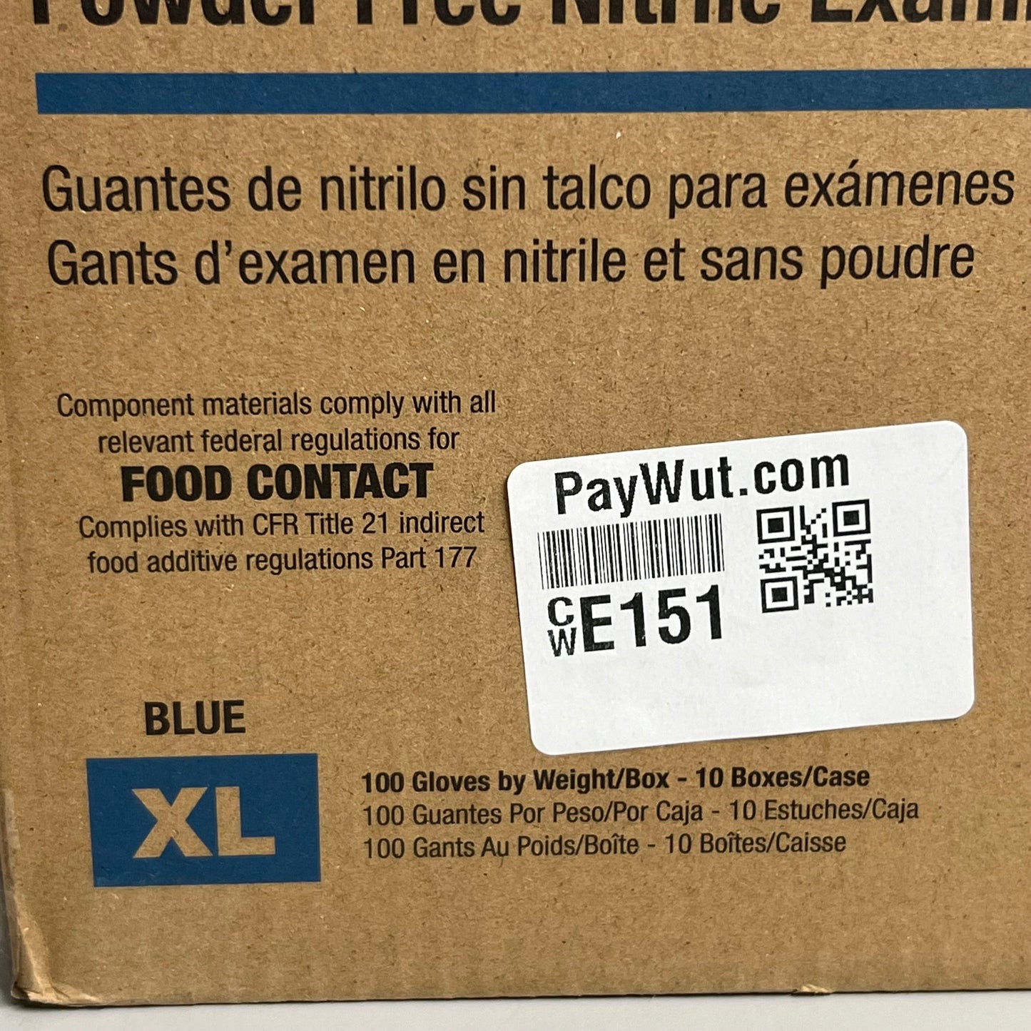 HOSPECO NPF (1,000 PACK) Nitrile Powder Free Exam Gloves Sz M Blue GL-N106FM