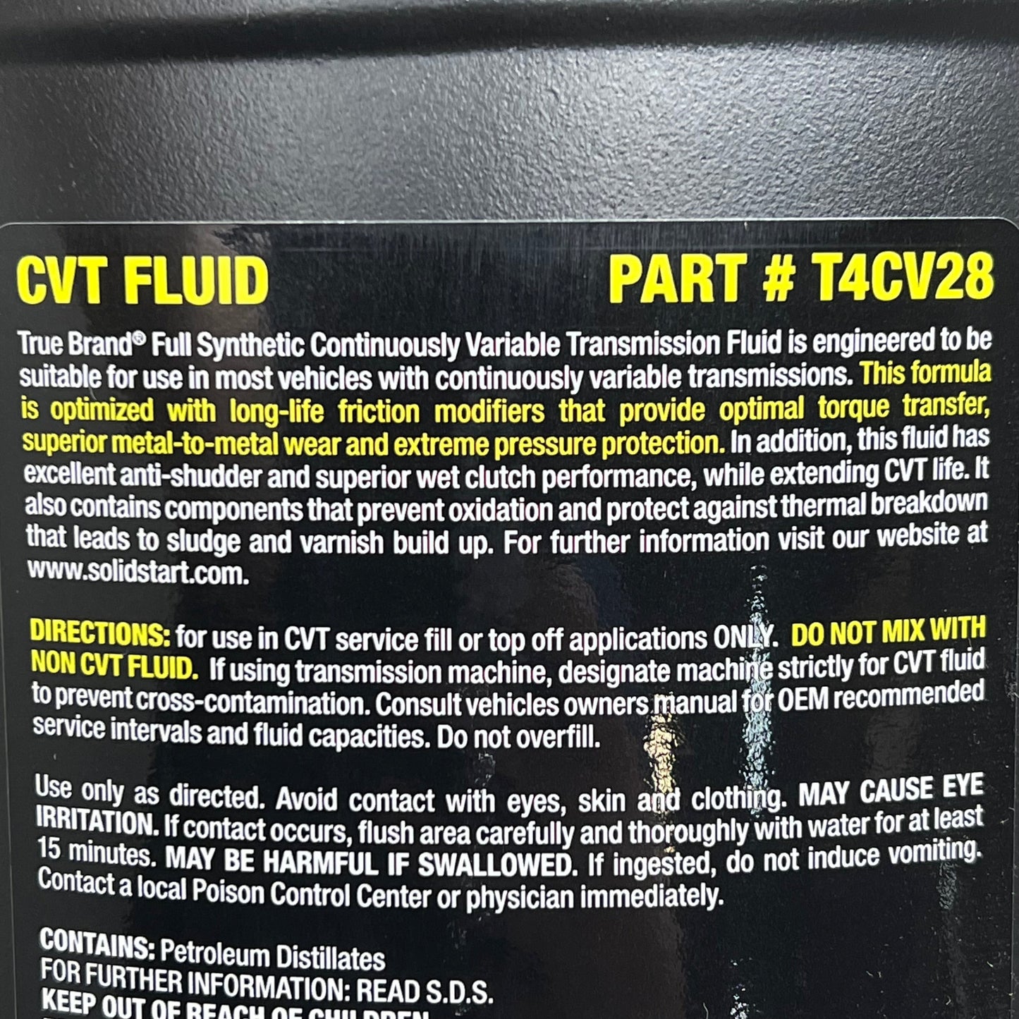 TRUE BRAND Fully Synthetic Premium CVT Fluid w/ Extreme Protection 1 Gal T4CV28