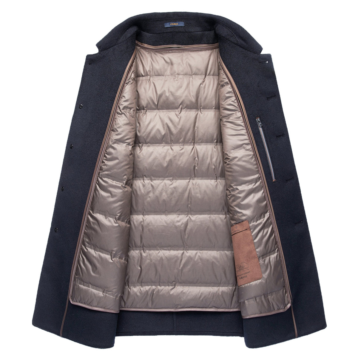 Middle-aged Men's Lapel Double-sided Woolen Coat