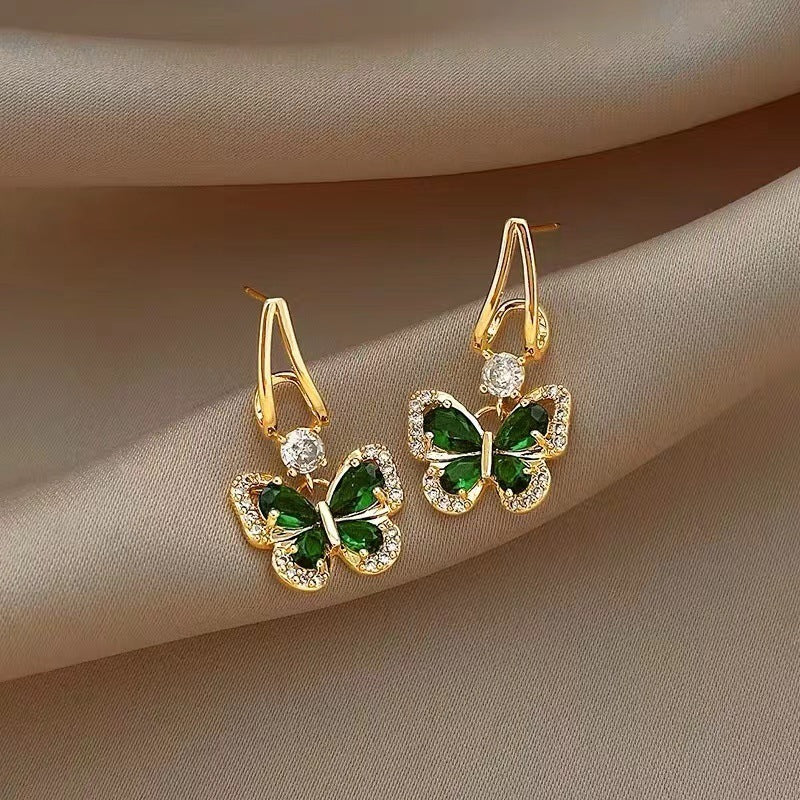 French Retro Butterfly Earrings