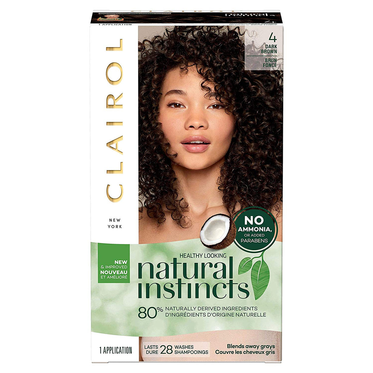 Clairol Natural Instincts 28 Nutmeg Dark Brown Hair Color