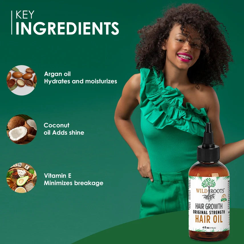 WILDROOTS Hair Growth Original Strength Hair Oil, 4 Fl. Oz.