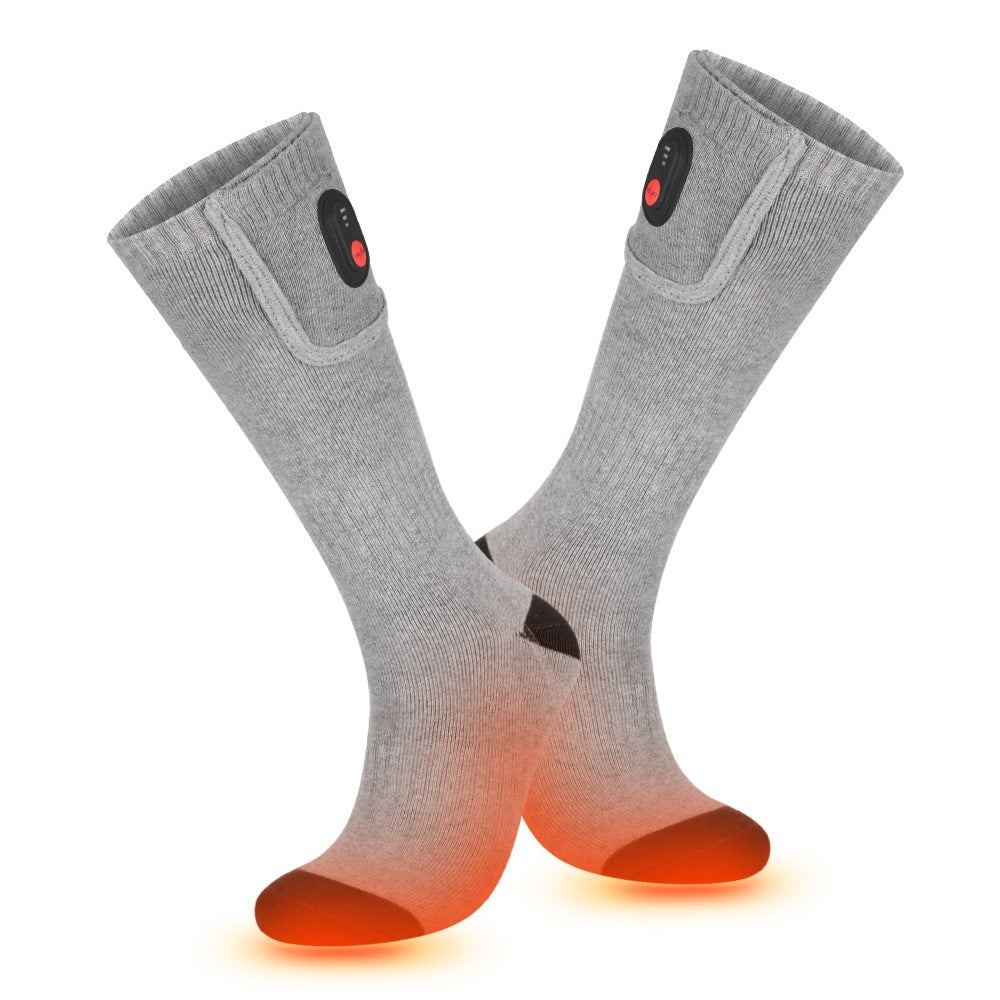 Electric Heating Pure Cotton Socks Skiing Casual Men And Women Warm-keeping Socks