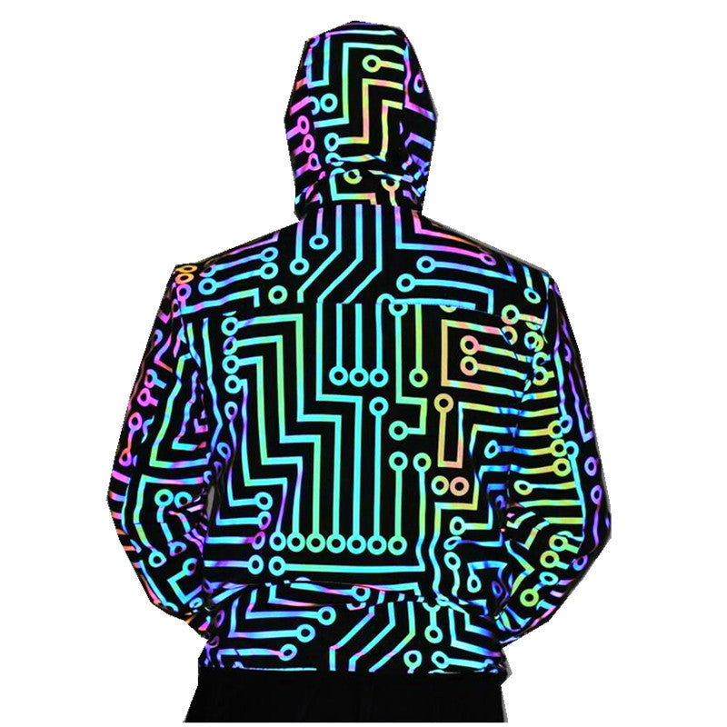 Rainbow Reflective Jacket for Men and Women (Hip Hop)
