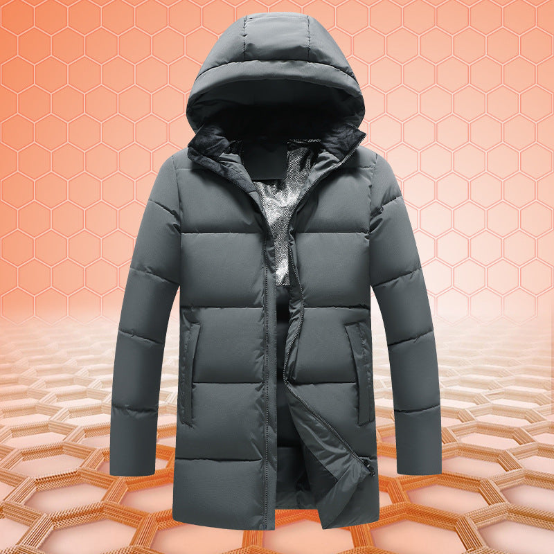 New Mens Graphene Cotton Jacket With A Detachable Hoodextra-thick And On-trend