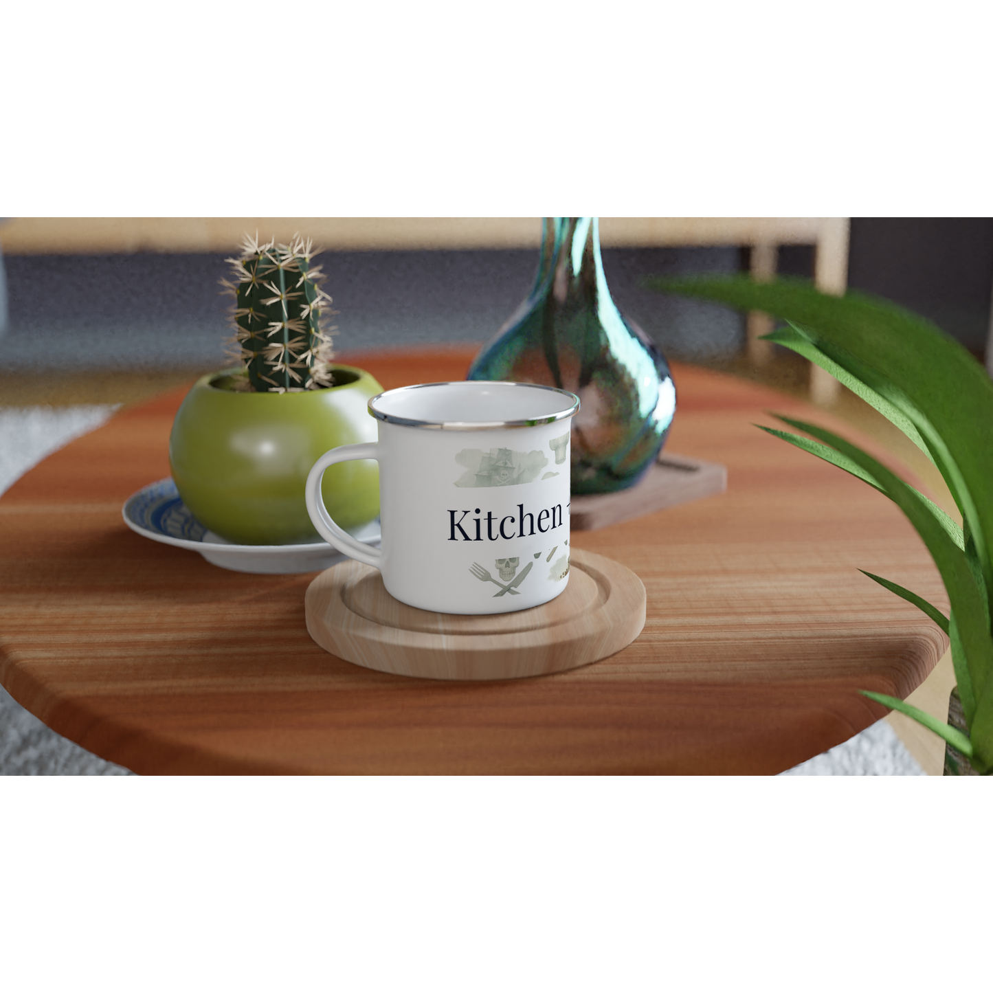 White 12oz Enamel Mug | Coffee Mugs | Kitchen + Metal