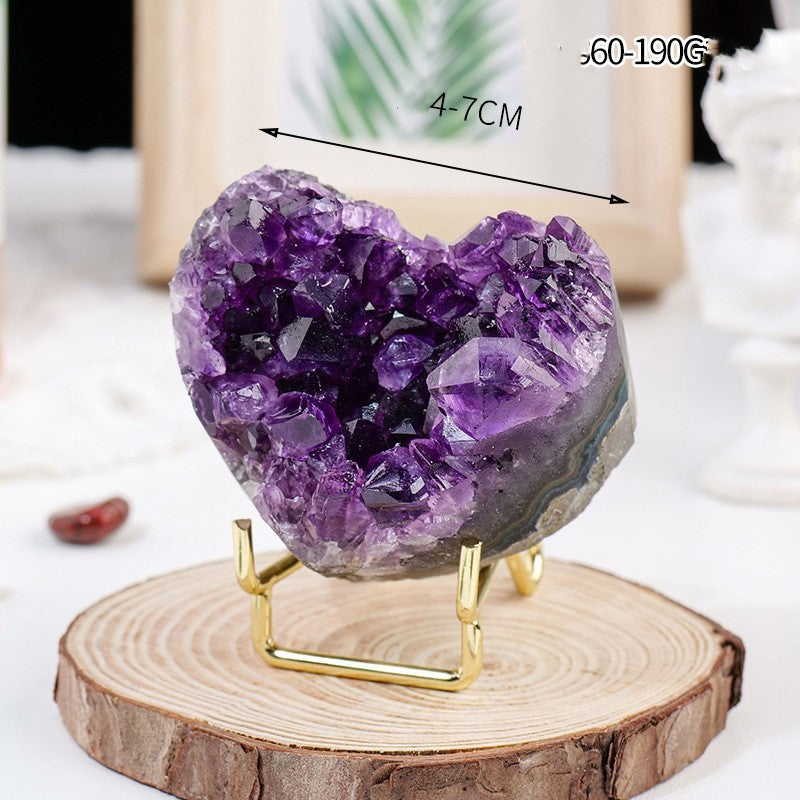 Purple Water Crystal Heart Ornament