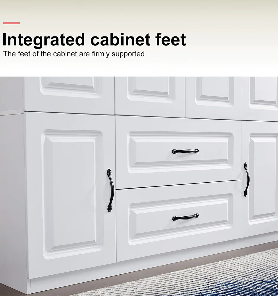 Style Loft Collection 74" H White Solid Wood Freestanding Wardrobe Closet