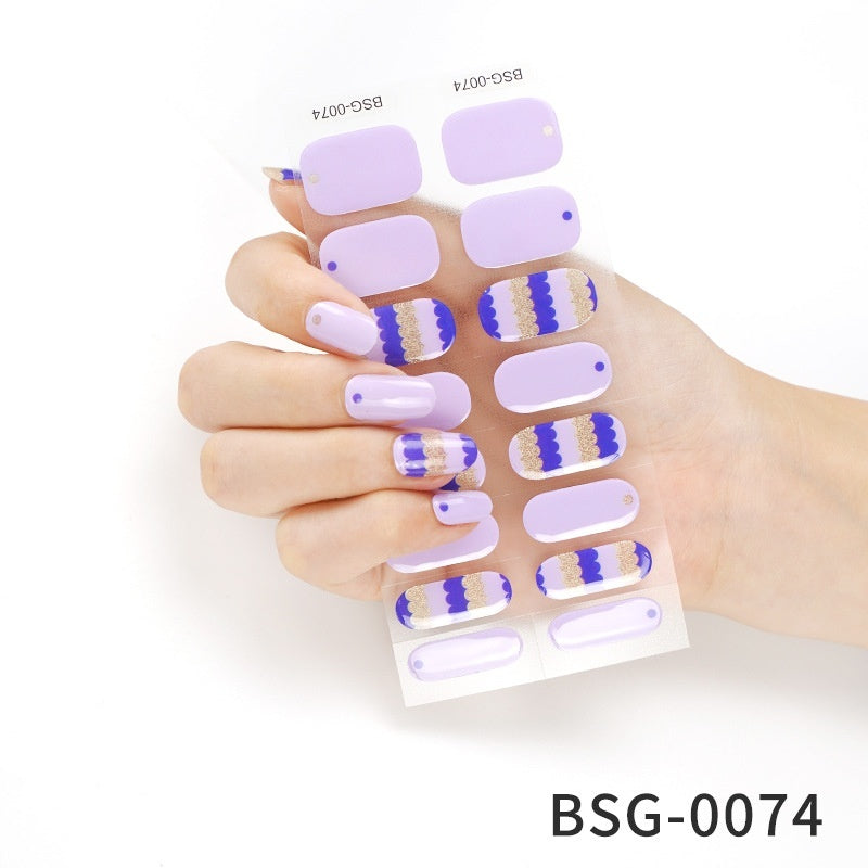 Semi-cured Nail Stickers Gel 3d Bronzing UV Nail Nail Stickers Paper