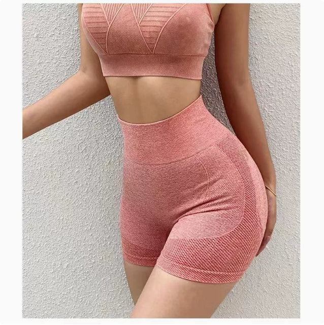 Fitness Yoga Shorts Pants Butt Lifting Seamless Leggings Women Gym