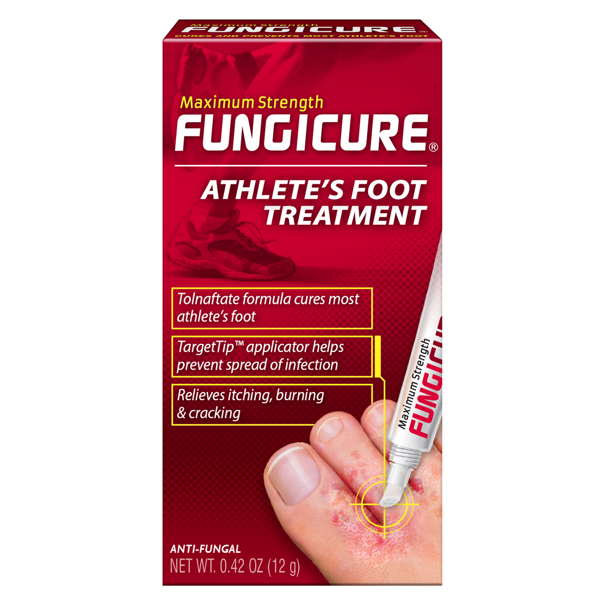 FungiCure Anti Fungal Treatment, Athlete's Foot, Maximum Strength, Cream 0.42 Oz