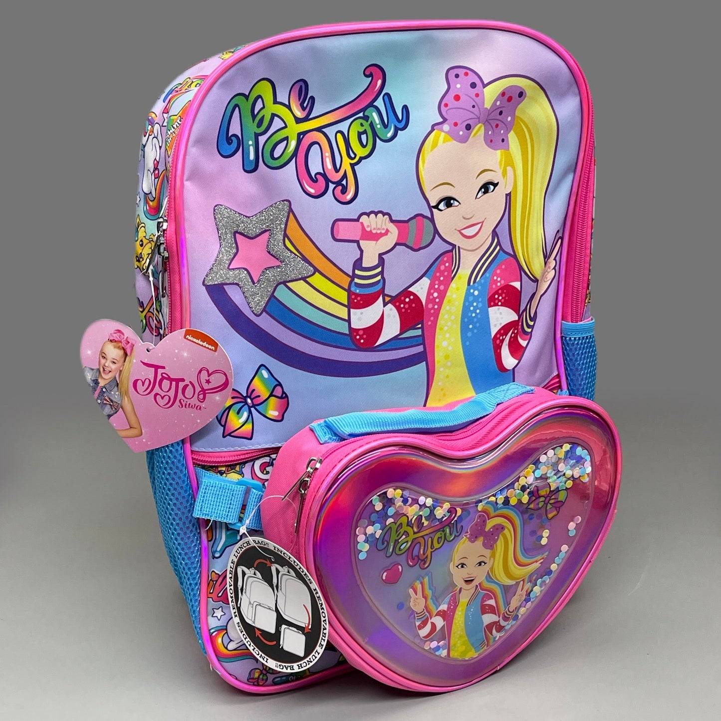 ACCESSORY INNOVATIONS JOJO Siwa 10-PK Nickelodeon “Be You” Backpack & Lunch Bag Pink