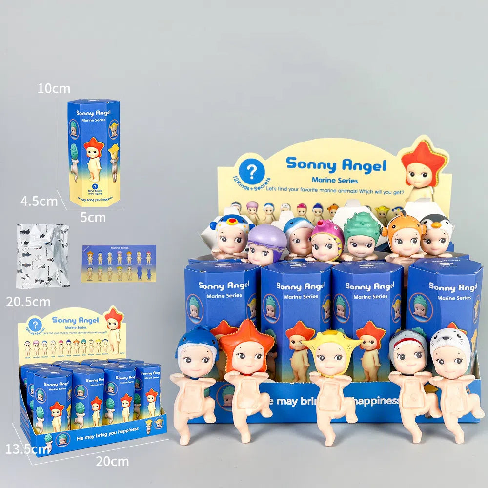 Party Angel Cheek Blind Box Car Ornament Mobile phone Decoration Handmade Anime Doll Finished End Box