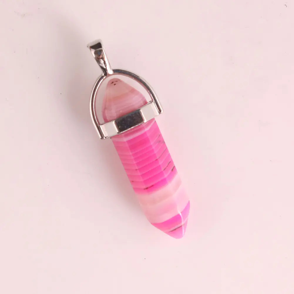Style Loft Collection Natural Stone Crystal Agate Pendant