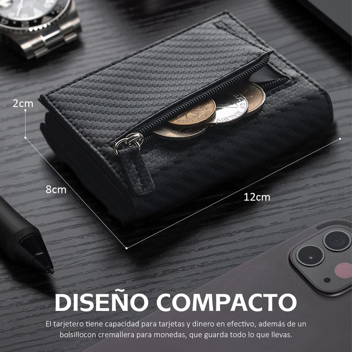 Carbon Fiber Anti-theft Wallet Large Capacity