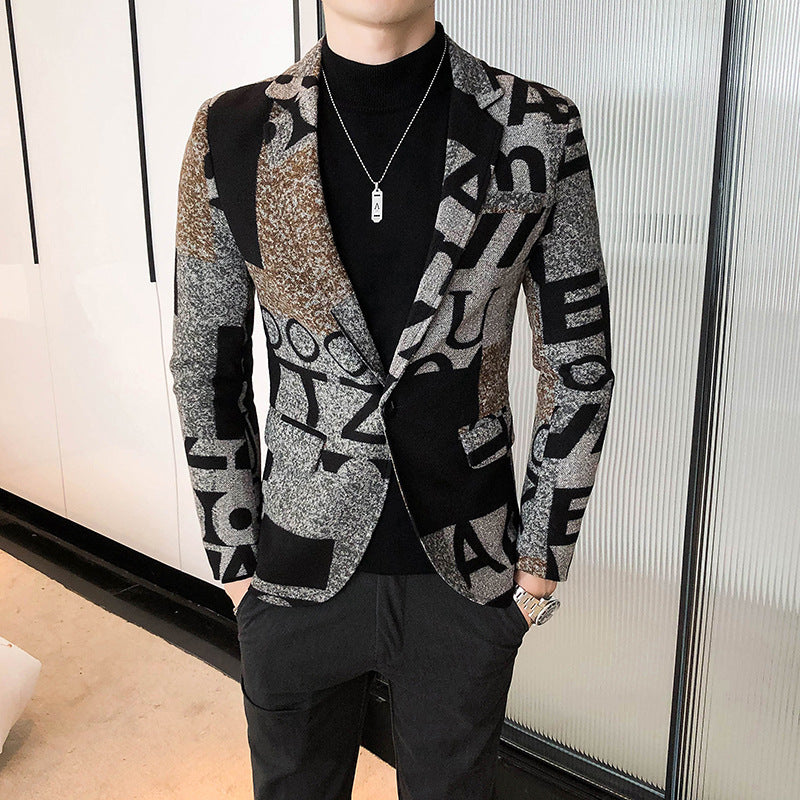 Youth Casual Long Suit Jacket in Fashion Trend