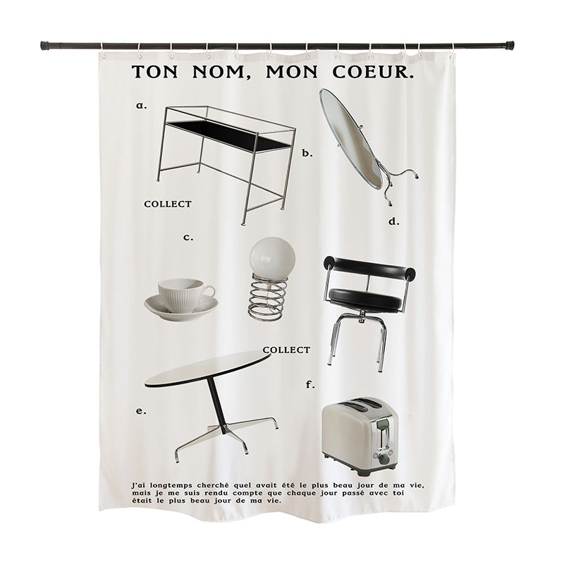 Home Non Perforated Shower Curtain Bath