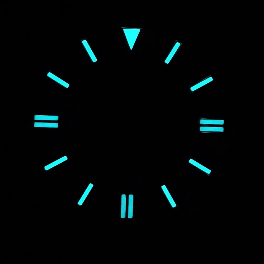 Watch Dial 285 Mm Sunburst Finish With Green Luminous Numerals